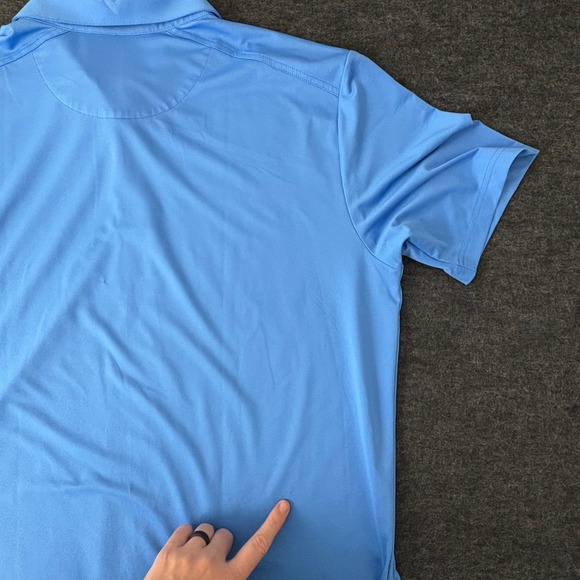 Callaway Mens Large Golf Polo Shirt Blue Opti-Dri Short Sleeve Performance - Picture 14 of 14